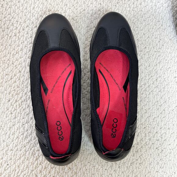 Women's Ecco Bluma Summer Ballerina Black Leather/Mesh EU40 US 9/9.5 - Picture 10 of 12